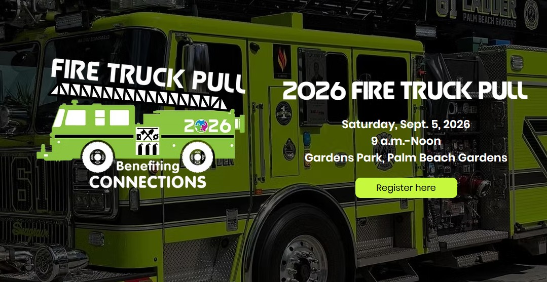 Connections School Fire Truck Pull event flyer