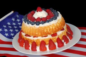Patriotic Angel Food Cake