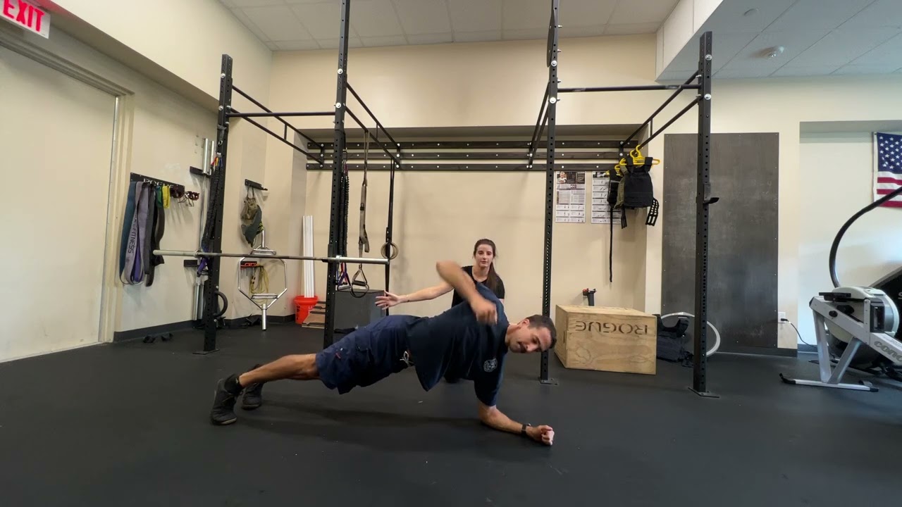 Plank Thoracic Rotation - PBG Fire Rescue