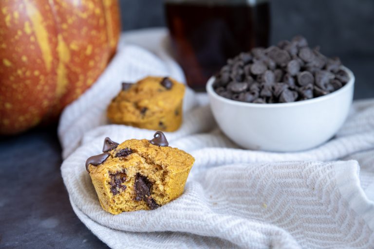 pumpkin muffin with chocolate chips