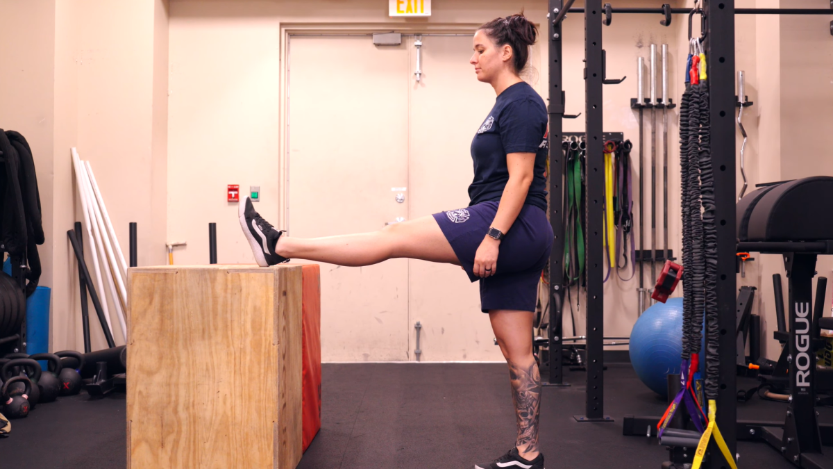 Hamstring stretch-standing