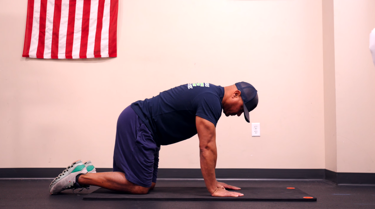 Quadruped thoracic rotation mobility opener