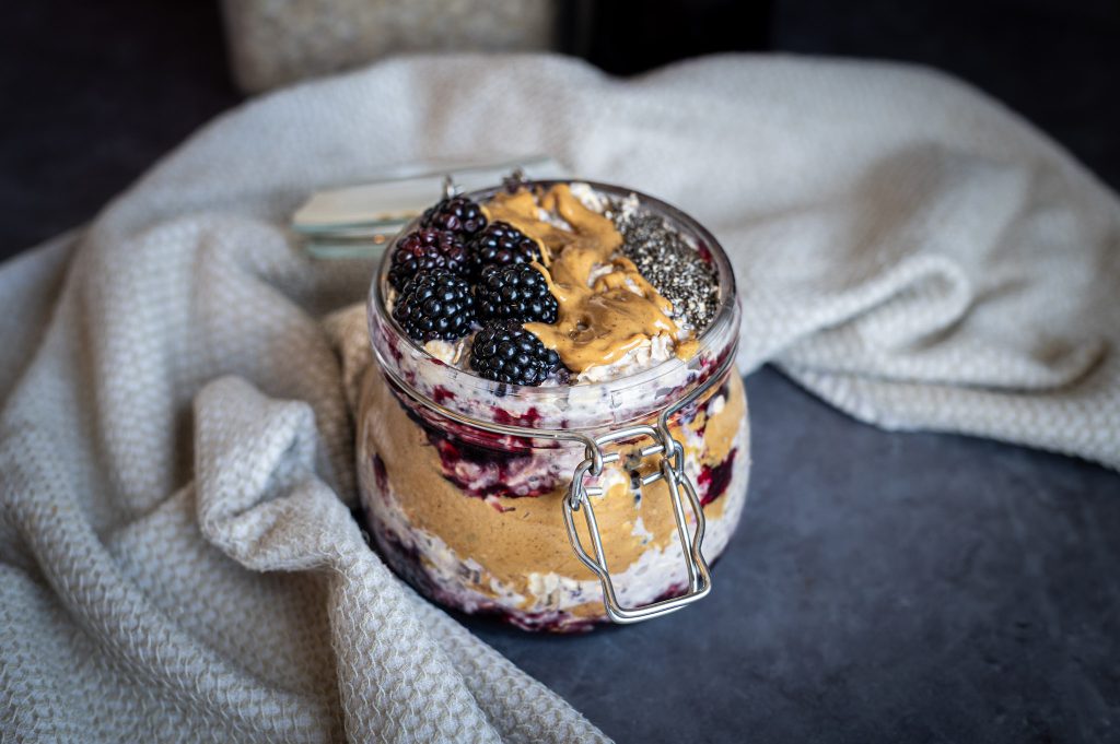 PB&J Overnight Oats