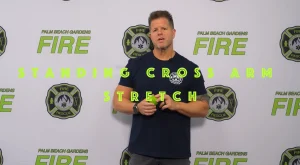 Standing cross arm stretch