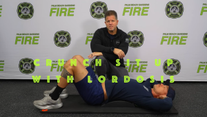 Crunch sit up with Lordosis