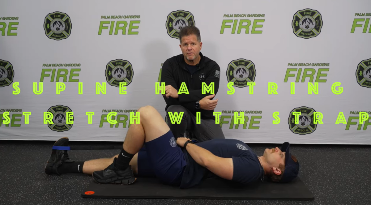 Supine Hamstring stretch with strap